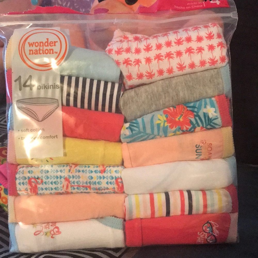 14 pack size 4 girls bikini panties